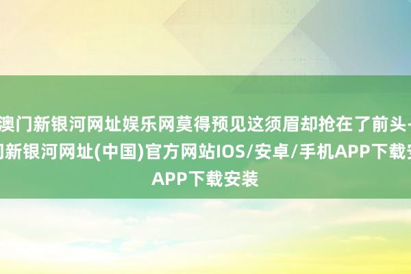 澳门新银河网址娱乐网莫得预见这须眉却抢在了前头-澳门新银河网址(中国)官方网站IOS/安卓/手机APP下载安装