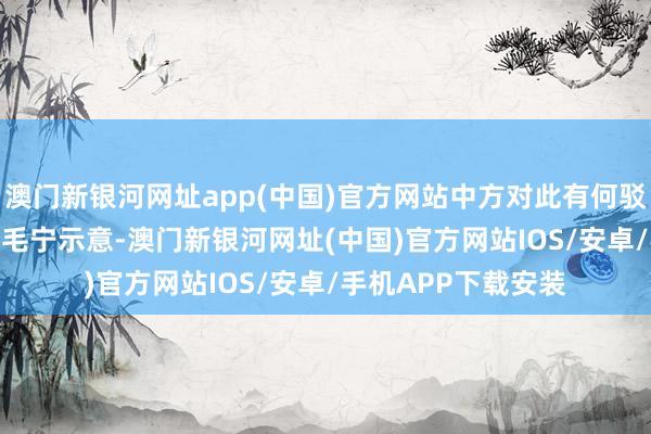 澳门新银河网址app(中国)官方网站中方对此有何驳斥？图源：社交部　　毛宁示意-澳门新银河网址(中国)官方网站IOS/安卓/手机APP下载安装