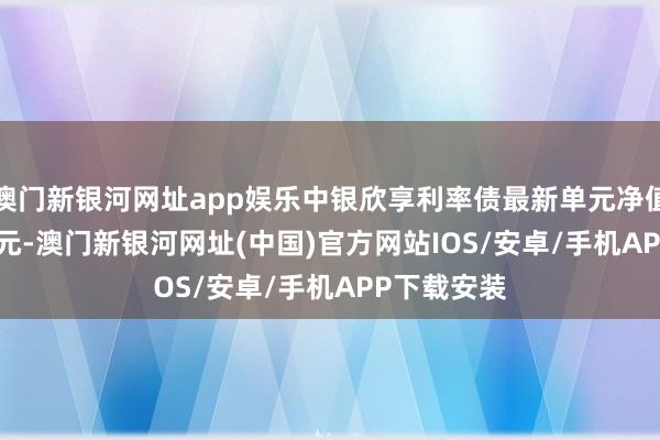 澳门新银河网址app娱乐中银欣享利率债最新单元净值为1.0389元-澳门新银河网址(中国)官方网站IOS/安卓/手机APP下载安装